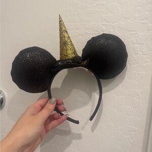 Disney Black and Gold Minnie Mouse Headband